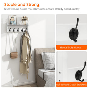 Homode floating shelf depth 4.52 inches for decorative items or small plants.