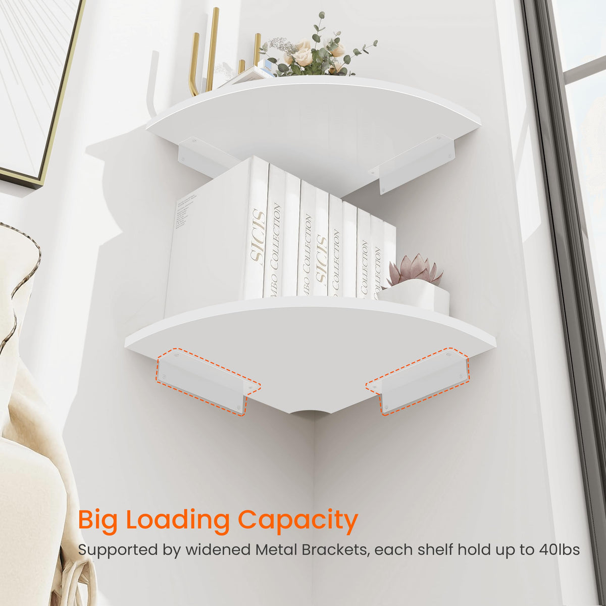 Homode floating shelves offer easy installation and versatile display options.