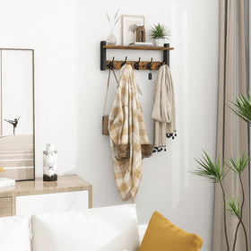 Homode rustic brown wood paired with black iron finish