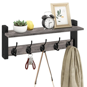 Homode wall hooks with shelf gray offer organized entryway storage for coats and accessories.
