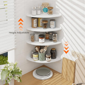 Homode white finish shelves blend modern and rustic style for any room.
