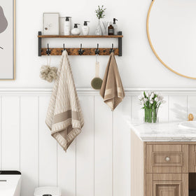 Homode rustic brown wood surface adds warmth to space