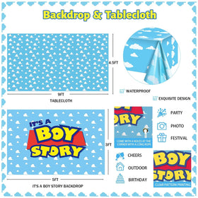Homond blue baby banner enhances theme visibility across the party