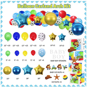 Homond blue and gold foil balloons add premium sparkle to centerpieces
