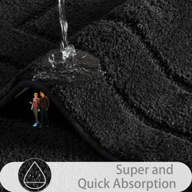HOMORE bathroom rug being washed on cold cycle for easy care