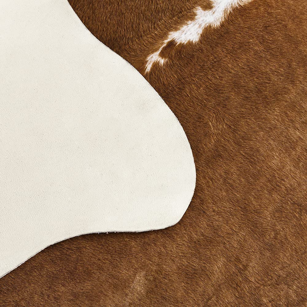 HOMORE cowhide rug, easy vacuum or spot clean for daily maintenance