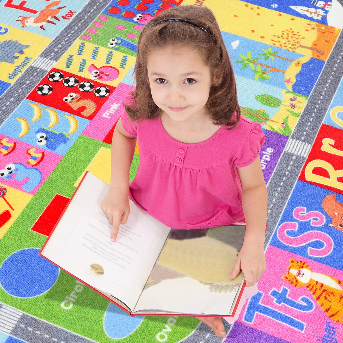 HOMORE rug highlighting colors for easy recognition activities
