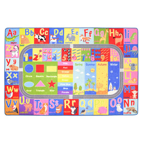 HOMORE rug with non-slip backing for safe play on wooden floors