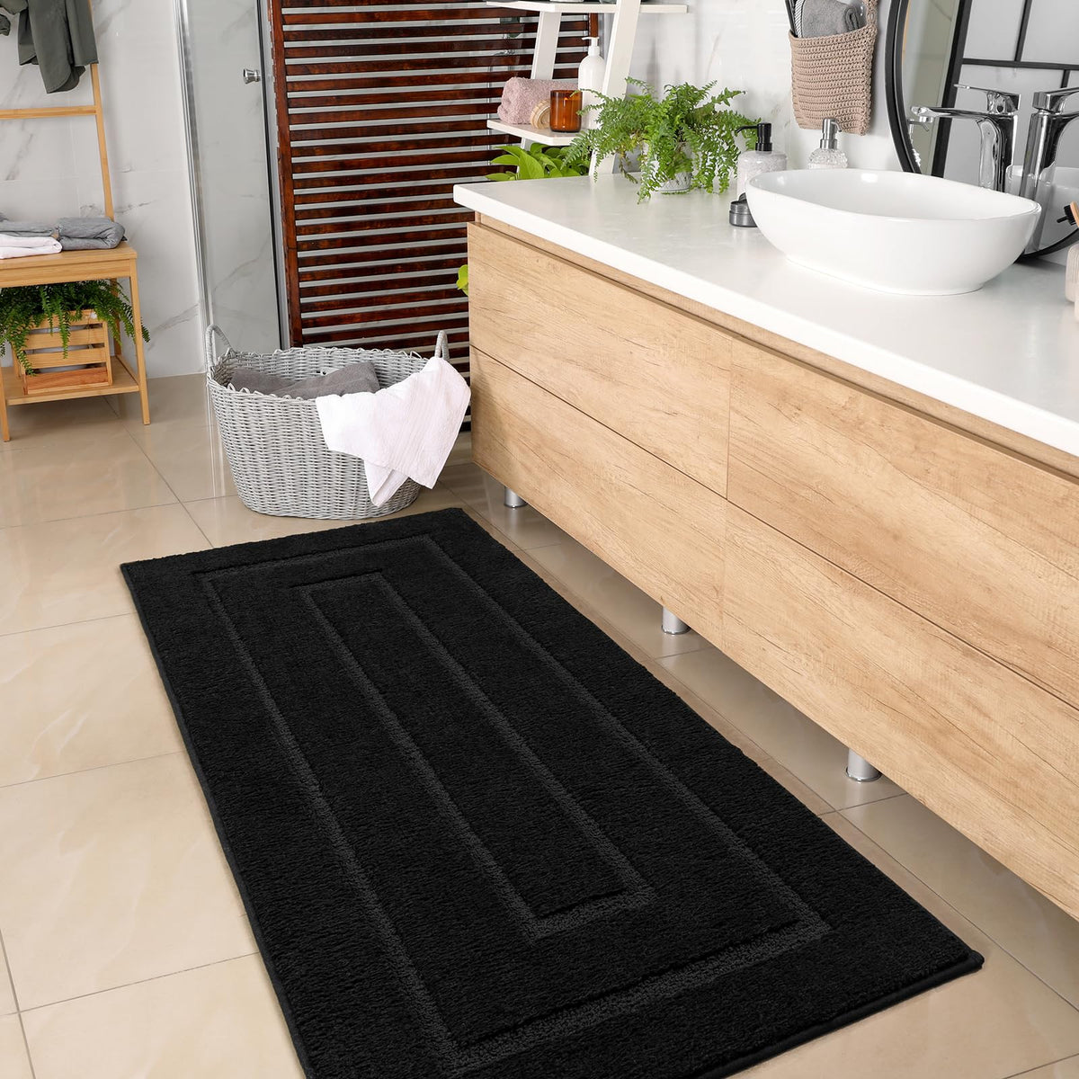 HOMORE ultra-soft microfiber texture for cozy footfall after a shower