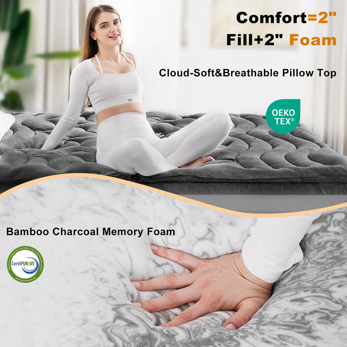 HOMRELEXA bamboo charcoal fiber emphasizes moisture-wicking and airflow