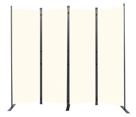 HOMSCREENER 4-panel room divider assembly shows sturdy steel frame for stable privacy.