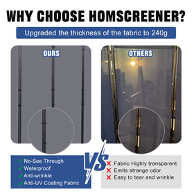 HOMSCREENER 6ft room divider assembled for stable, private zones.