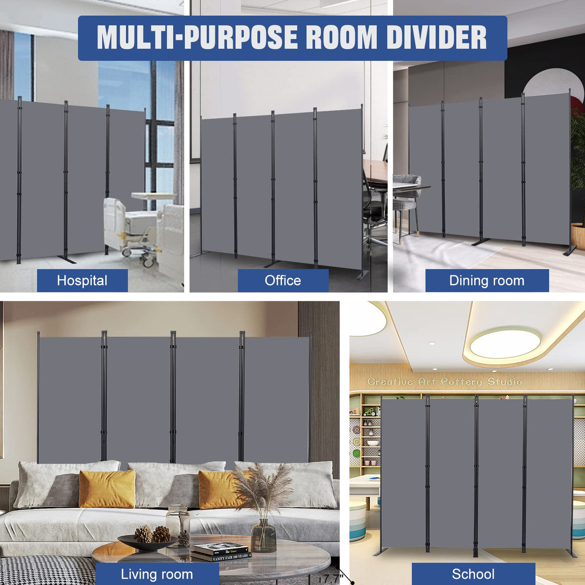 HOMSCREENER ideal for dorms and offices needing flexible privacy.