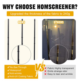 HOMSCREENER portable privacy screen folded for compact storage and easy transport.