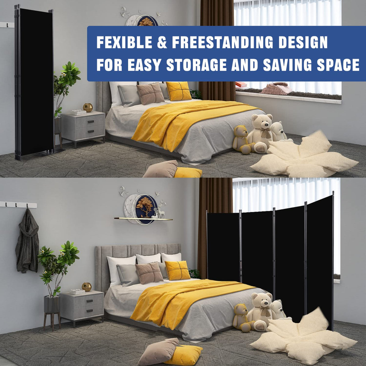HOMSCREENER decorative design fits living rooms, offices, and more.