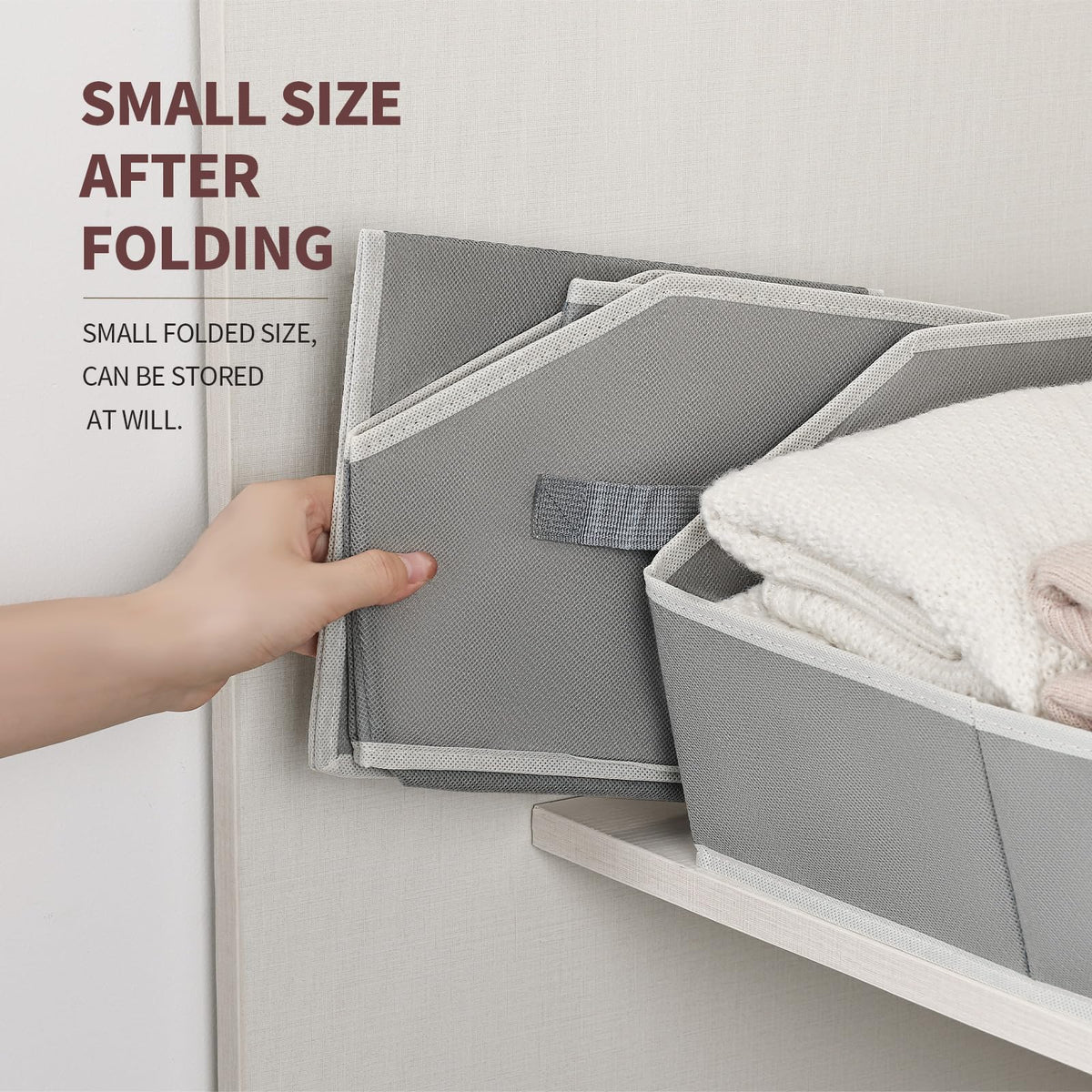 Homsorout six pack closet bins fit clothes towels and toys