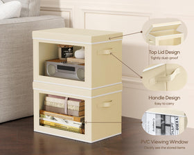 Homsorout storage bin with clear window helps spot clothing, hats, or supplies