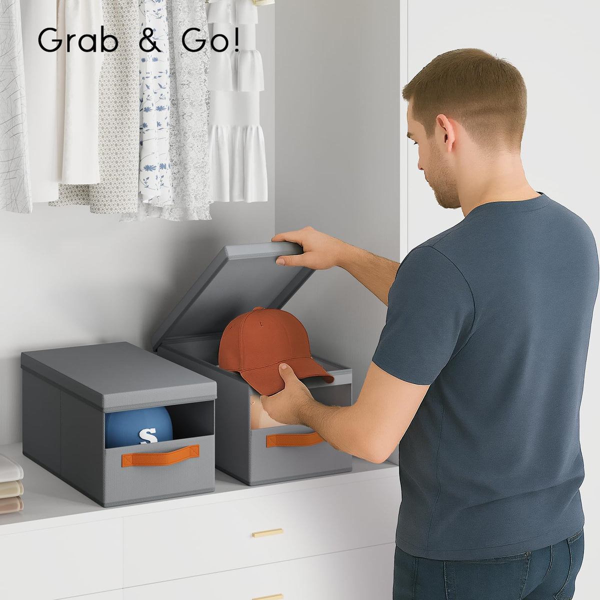 Homsorout clear window hat storage makes choosing outfits effortless
