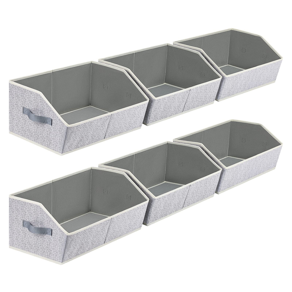 Homsorout trapezoid front view bin for easy access to clothing.