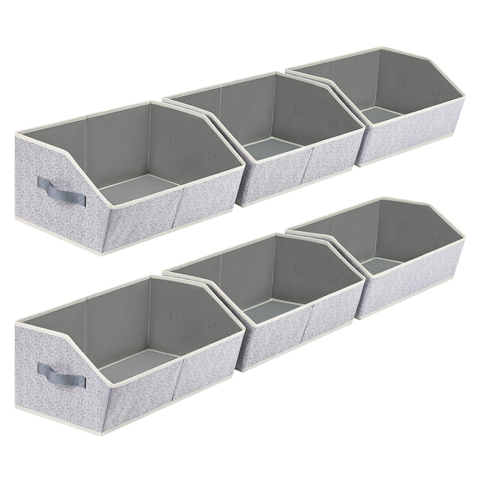 Homsorout trapezoid front view bin for easy access to clothing.