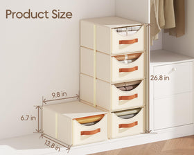 Homsorout durable fabric bins with front handle for easy pulling