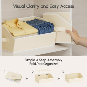 Homsorout durable non-woven bin holds heavier items without losing shape