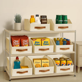 Homsorout fabric storage bins in closet showing versatile organization.