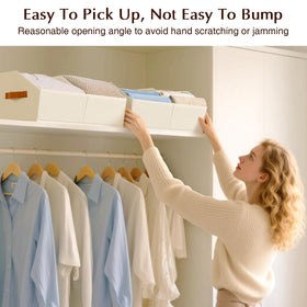 Homsorout foldable storage bin flat-beige saves space when not in use