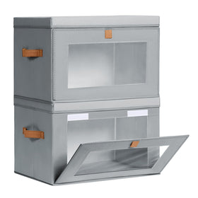 Homsorout large closet organizer front opening for easy access on high shelves