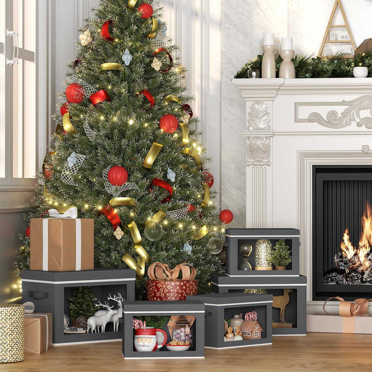 Homsorout storage bins organize multiple spaces; keep items tidy and accessible.
