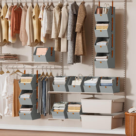 Homsorout open shelves provide quick visibility and reach for daily outfits.