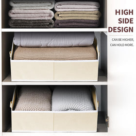 Homsorout organizer bin made of breathable non-woven fabric.