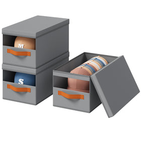 Homsorout sturdy lid system folds flat to save space when not in use