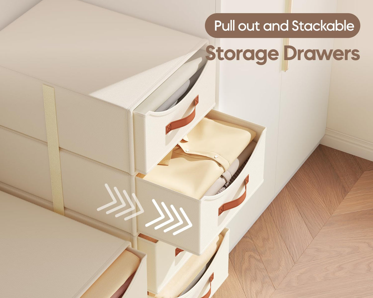 Homsorout stable stackable drawers stay aligned with reinforced panels