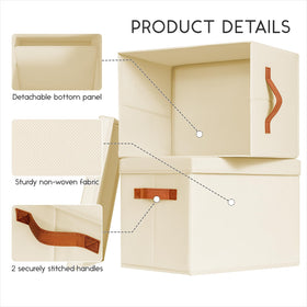 Homsorout 6-pack stackable bins maximize vertical storage on a closet shelf.