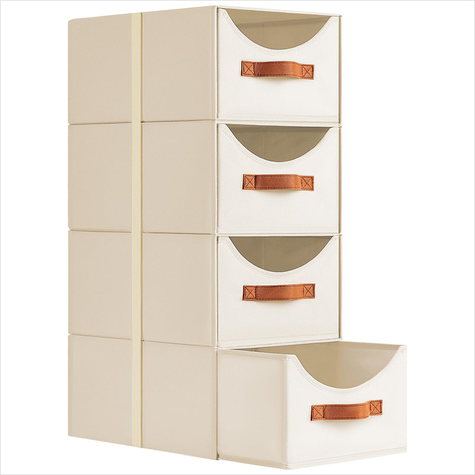 Homsorout stackable drawers for organized shelves and easy access