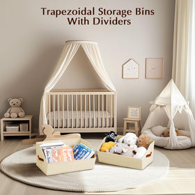 Homsorout toy storage bin beige keeps playthings grouped and ready for quick cleanup