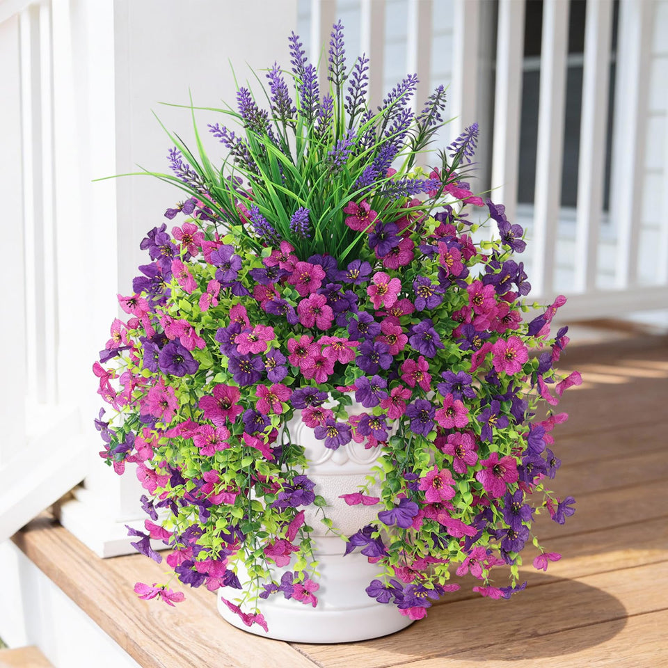 Homsunny artificial daisy bundles deliver long-lasting color for porches.