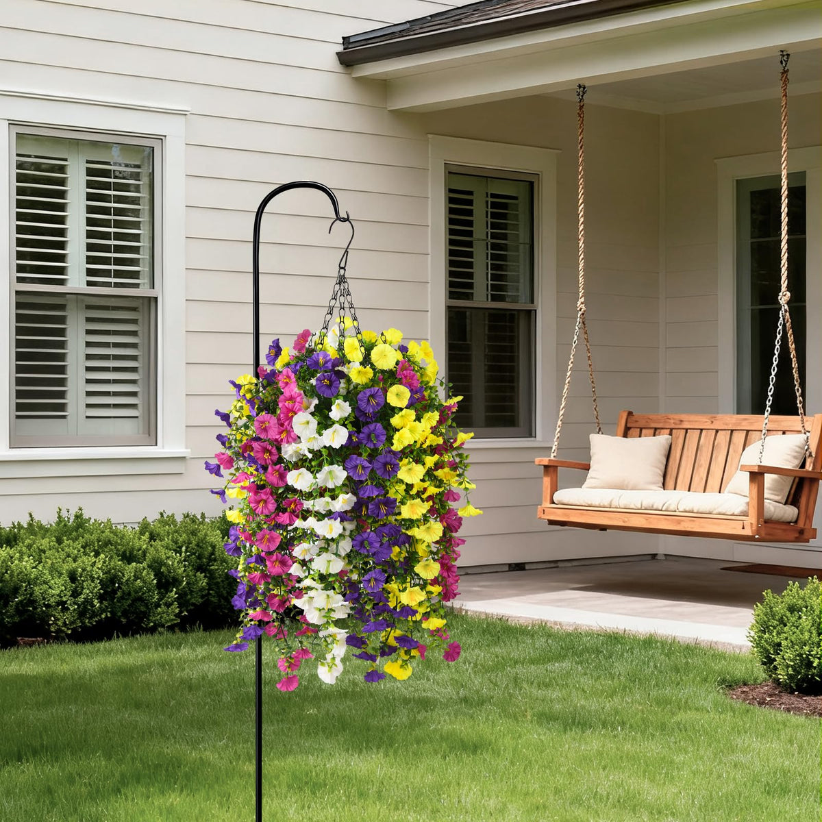 Homsunny artificial petunias bundle ready to create bright seasonal pots.