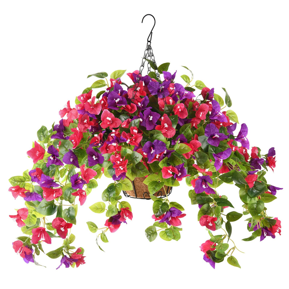 Homsunny bougainvillea hanging basket assembly for quick outdoor decorating.