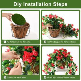 Homsunny bougainvillea hanging flowers red display in yard