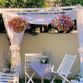 Homsunny twelve-branch daisy arrangement adds fullness to any balcony
