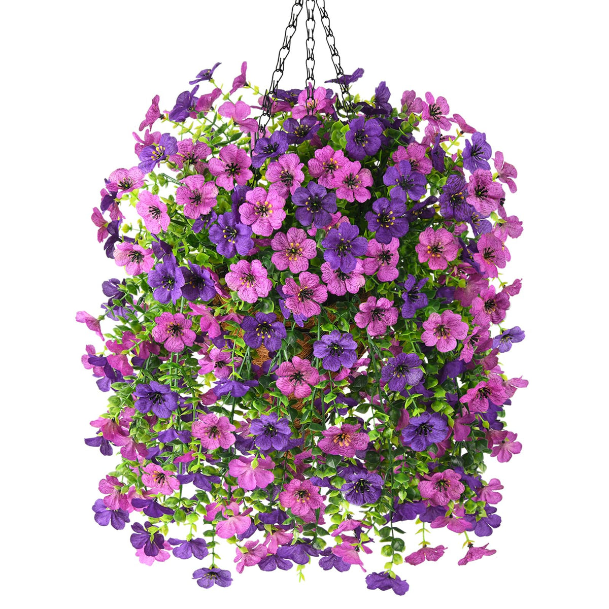 Homsunny daisy basket assembly showing a vibrant outdoor display