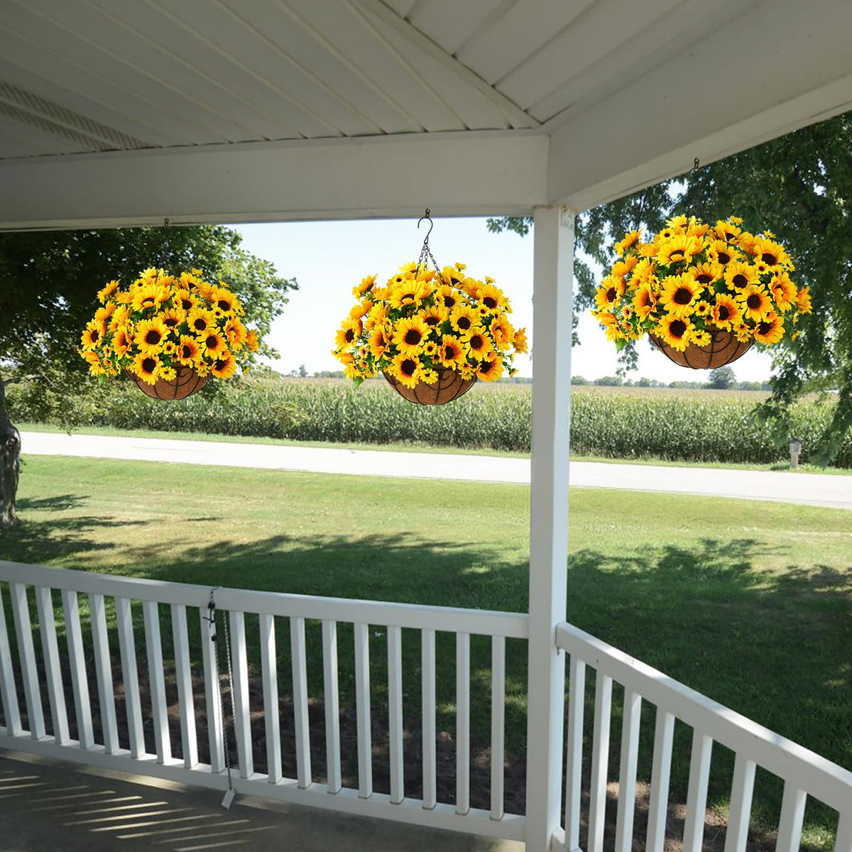 Homsunny faux flowers require no watering or pruning.