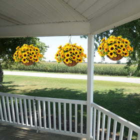 Homsunny faux flowers require no watering or pruning.