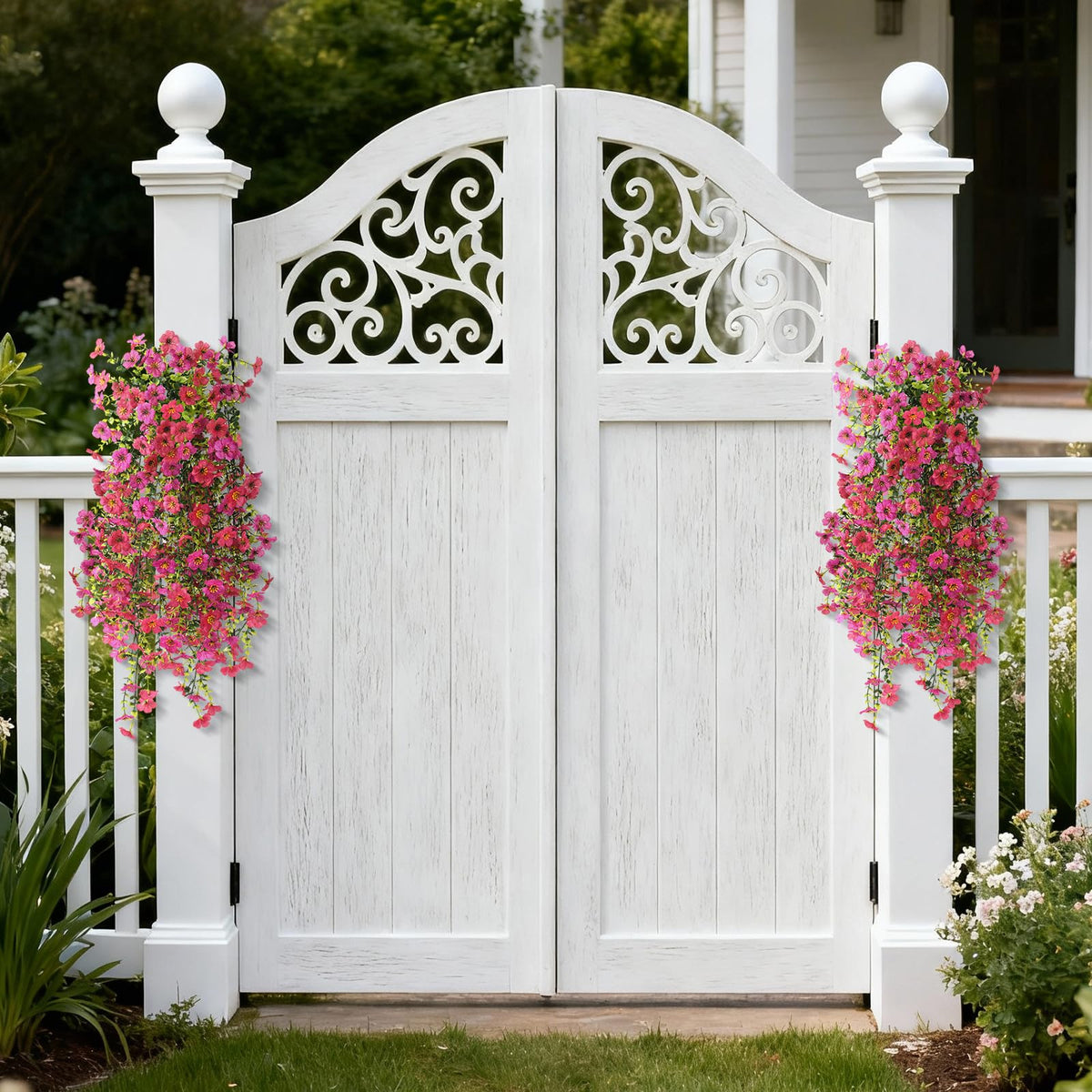 Homsunny outdoor decor: weather-ready blooms ideal for porches, patios, and balconies.