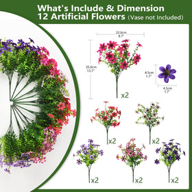 Homsunny outdoor daisy bundle on patio demonstrates UV-resistant color longevity.