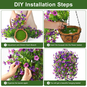 Homsunny UV-resistant outdoor flowers stay bright in sun