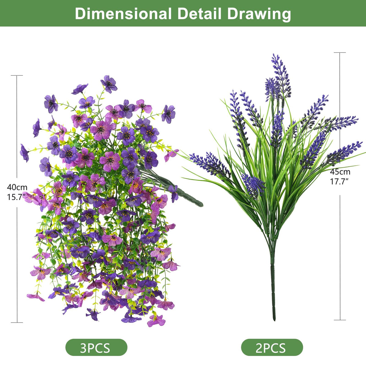 Homsunny UV-resistant silk flowers stay vibrant outdoors.