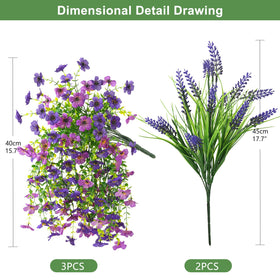Homsunny UV-resistant silk flowers stay vibrant outdoors.